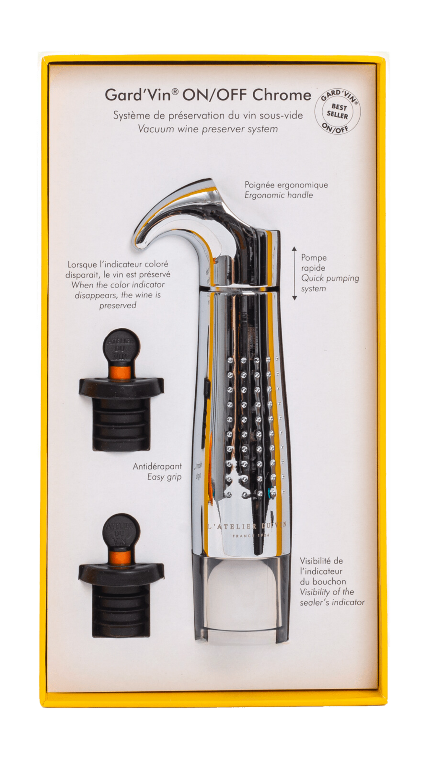 Gard'Vin On/Off Wine Keeper Silver