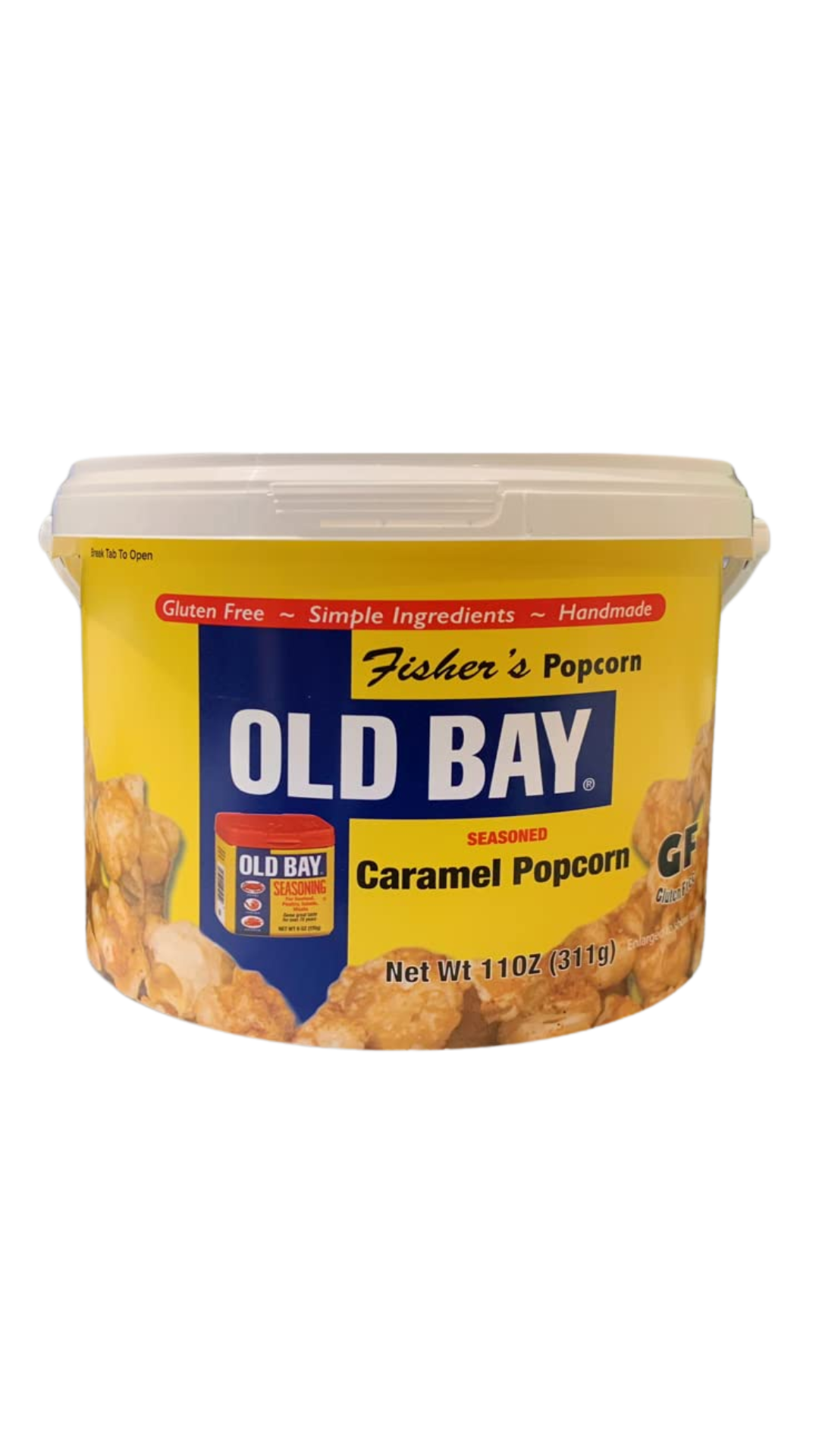 Fisher’s Popcorn Old Bay Caramel Corn 11oz Tub