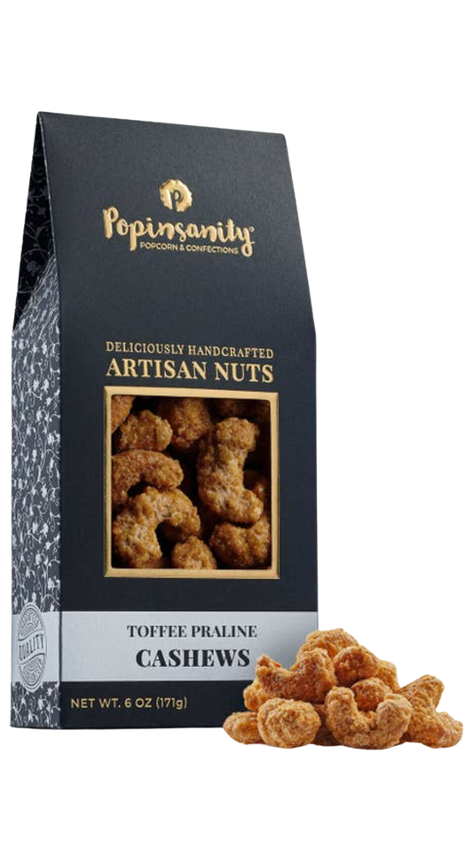 Popsanity Toffee Praline Cashews 6oz Box